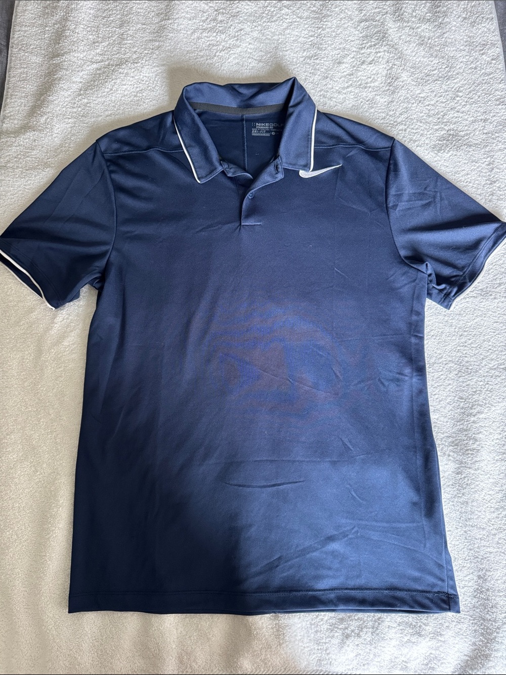 🦩Nike Navy Polo with White Piping